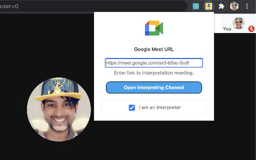 Simultaneous Interpretation For Google Meet screenshot