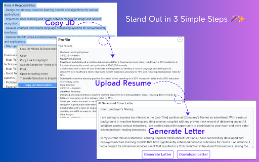 Cover Letter Generator screenshot