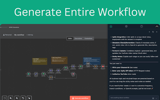 n8n Copilot - AI Chat Assistant to Generate Workflows screenshot
