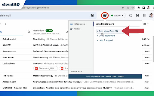 Gmail Inbox Zero by cloudHQ screenshot