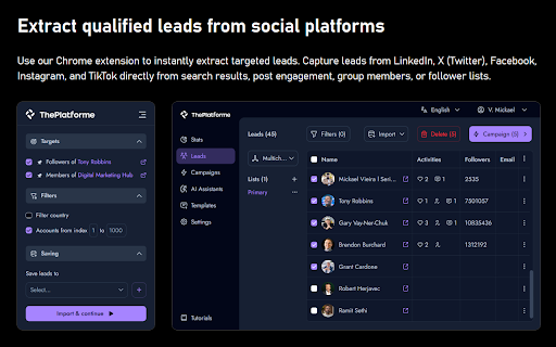ThePlatforme - Social Media Automation AI screenshot