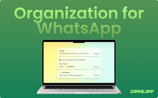 Nome do Atendente para WhatsApp Web — Zapme screenshot