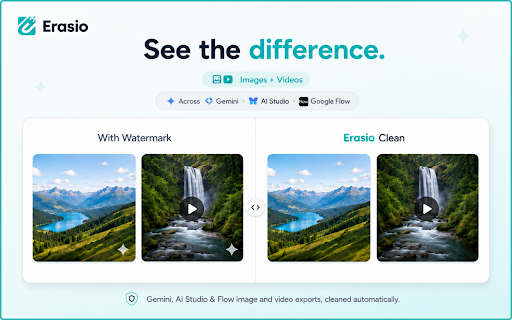 Erasio – Gemini Omni Watermark Remover (Images & Videos) screenshot
