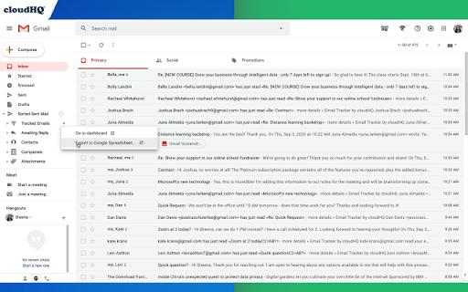 Email Tracker by cloudHQ screenshot