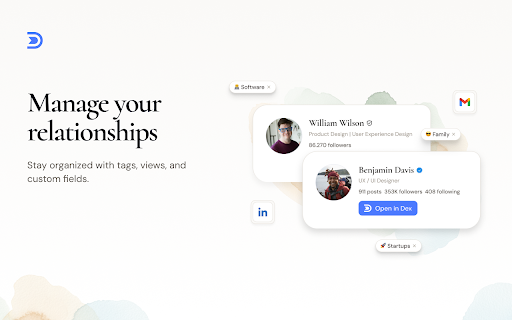 Dex - Personal CRM & Contacts screenshot