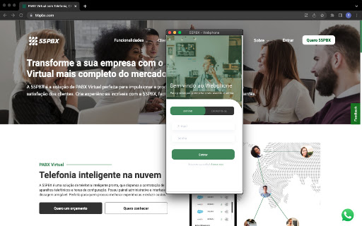 55PBX Web Softphone Grátis para PABX Virtual screenshot