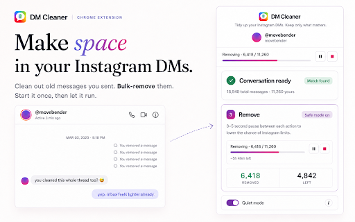 DM Cleaner – Bulk Delete Instagram Messages screenshot
