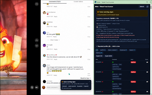 Mink - Tiktok Trust Scanner screenshot