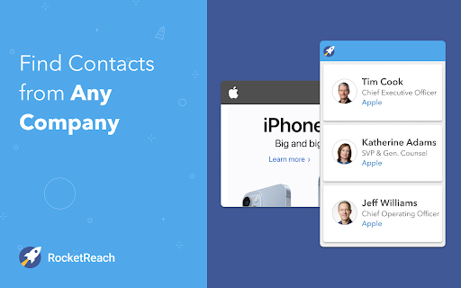 RocketReach Chrome Extension screenshot