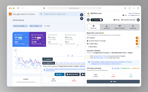 Google Search Console & Bing Webmaster Tools screenshot