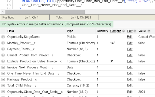Salesforce.com Enhanced Formula Editor screenshot