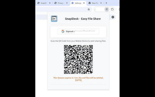 SnapiDesk: Instant Mobile-to-Desktop photos & file Transfers screenshot