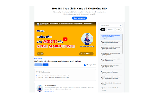 Học SEO Thực Chiến Online Miễn Phí - Võ Việt Hoàng SEO screenshot