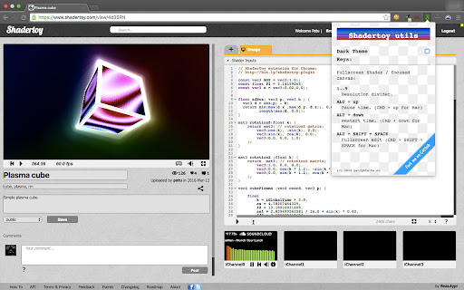 Shadertoy unofficial plugin. screenshot