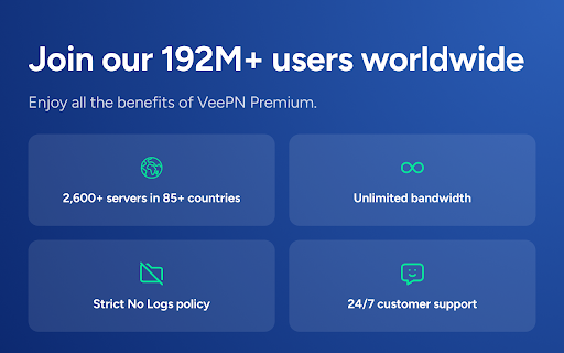 Free VPN for Chrome - VPN Proxy VeePN screenshot