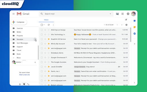 Gmail Tabs by cloudHQ screenshot