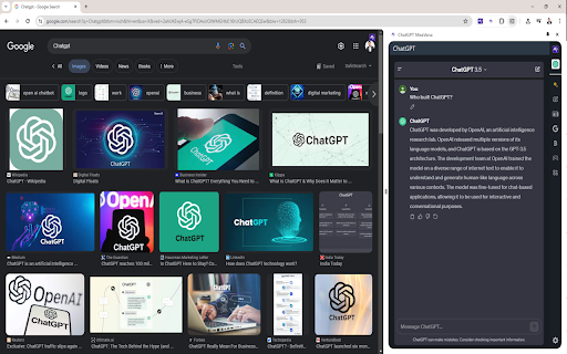 Chat GPT Side Bar MeaVana screenshot