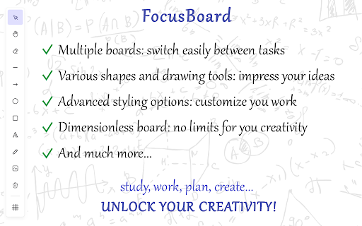 FocusBoard — New Tab Whiteboard screenshot