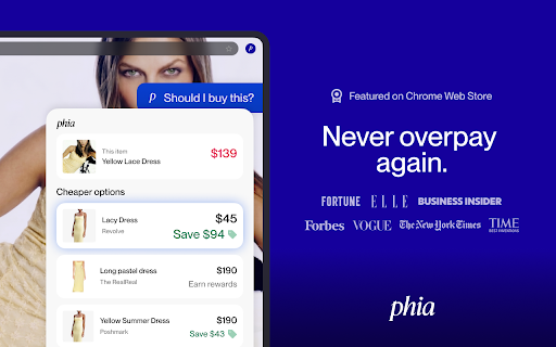 Phia: Best Price in One Click screenshot