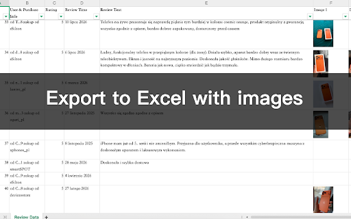 Allegro Review Export screenshot
