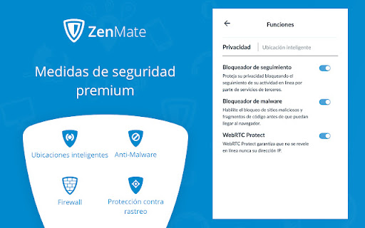 Zenmate Gratis VPN Chrome screenshot