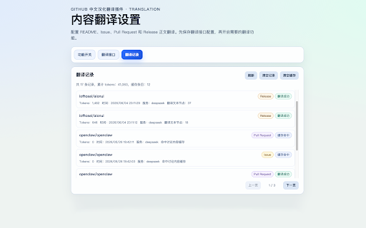 GitHub 中文汉化翻译插件 screenshot