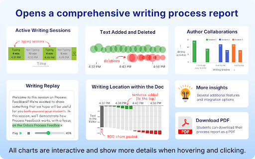 Process Feedback - Writing Process Reports for Google Docs screenshot