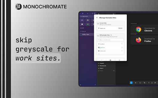 Monochromate - The Best Grayscale Extension screenshot
