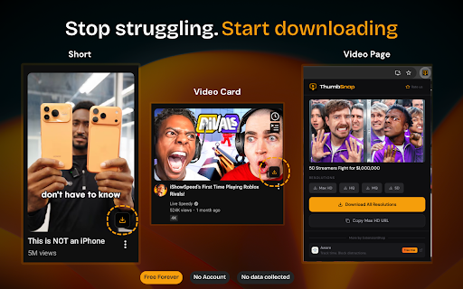 ThumbSnap - YouTube Thumbnail Downloader screenshot