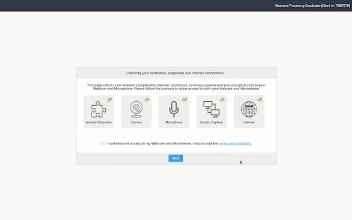 iProctor Extension - Assess App screenshot