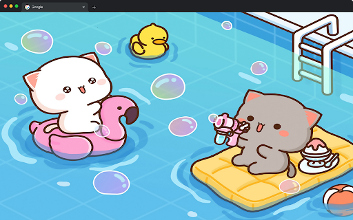 Peach & Goma Wallpapers HD New Tab - Kawaii Cat Backgrounds screenshot
