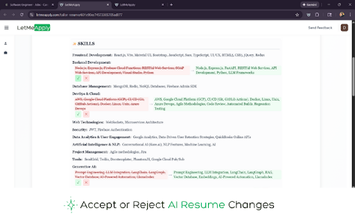 LetMeApply: AI Assistant on Every Job Page screenshot