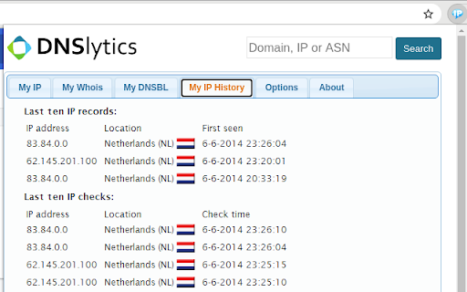 My IP address screenshot