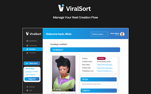 ViralSort - Sort Instagram Reels & Manage in One Dashboard. screenshot