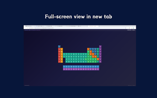 Periodic table screenshot