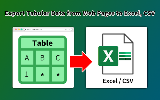 Table Capture - Tabular Data to Spreadsheet screenshot