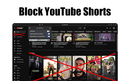 Block YouTube Shorts — Shorts Blocker screenshot