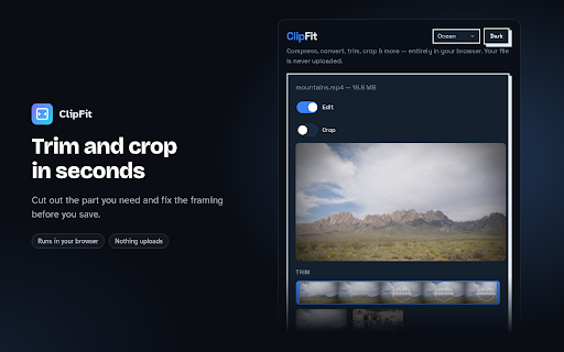 Compress Video — Trim, Crop & GIF | ClipFit screenshot