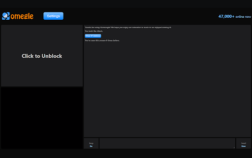 Chromegle - Omegle IP & Client screenshot