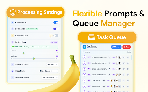 Flow Image Automator - Bulk AI Image Generation Toolkit for Google Flow screenshot