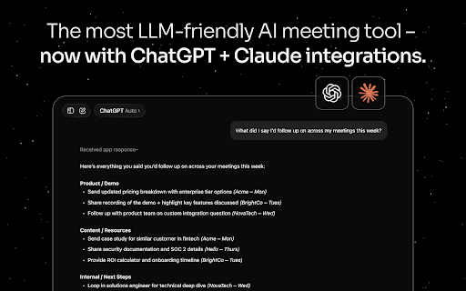Fathom AI Note Taker for Google Meet screenshot