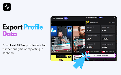 TikTok Analytics Tool – Profile Analyzer & Sorter by TokAnalyzr screenshot