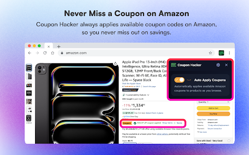 Coupon Hacker: Automatic AI Coupon Finder screenshot