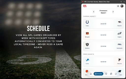 NFL Live Hub: Scores, Stats & Fan Chat screenshot