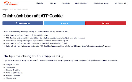 ATP Cookie screenshot
