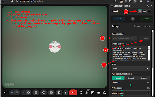 Sokuji - AI Meeting Translator screenshot