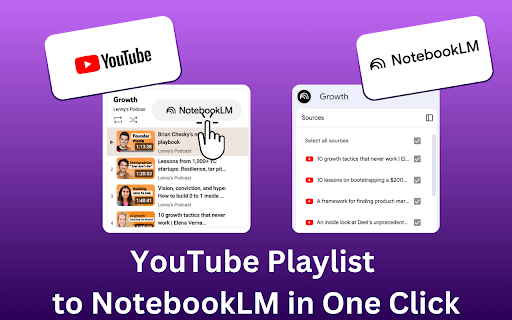 YouTube to NotebookLM screenshot