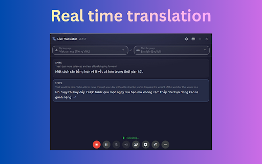 EziTranslate: Live Translator for Meetings & Videos screenshot