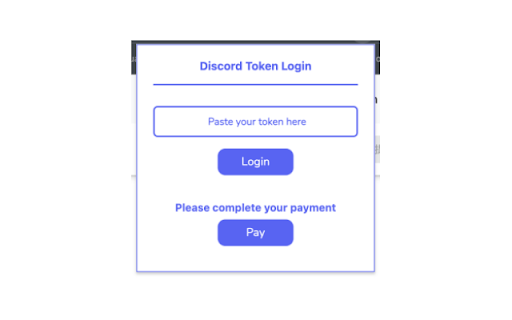 Discord Token Login screenshot
