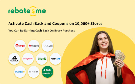 The RebatesMe Cash Back Button screenshot